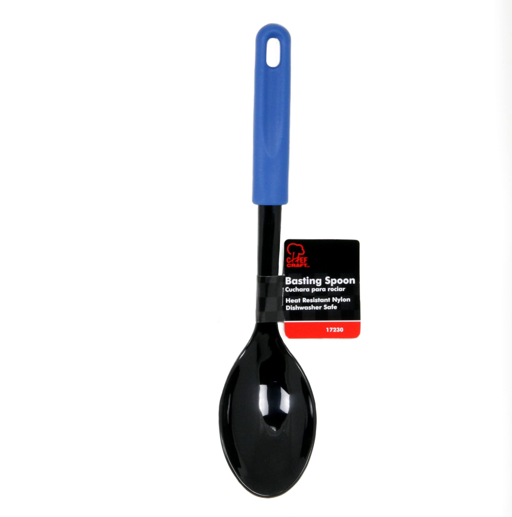 Chef Craft Basic Nylon Basting Spoon, 11.5 Inch, Blue/Black