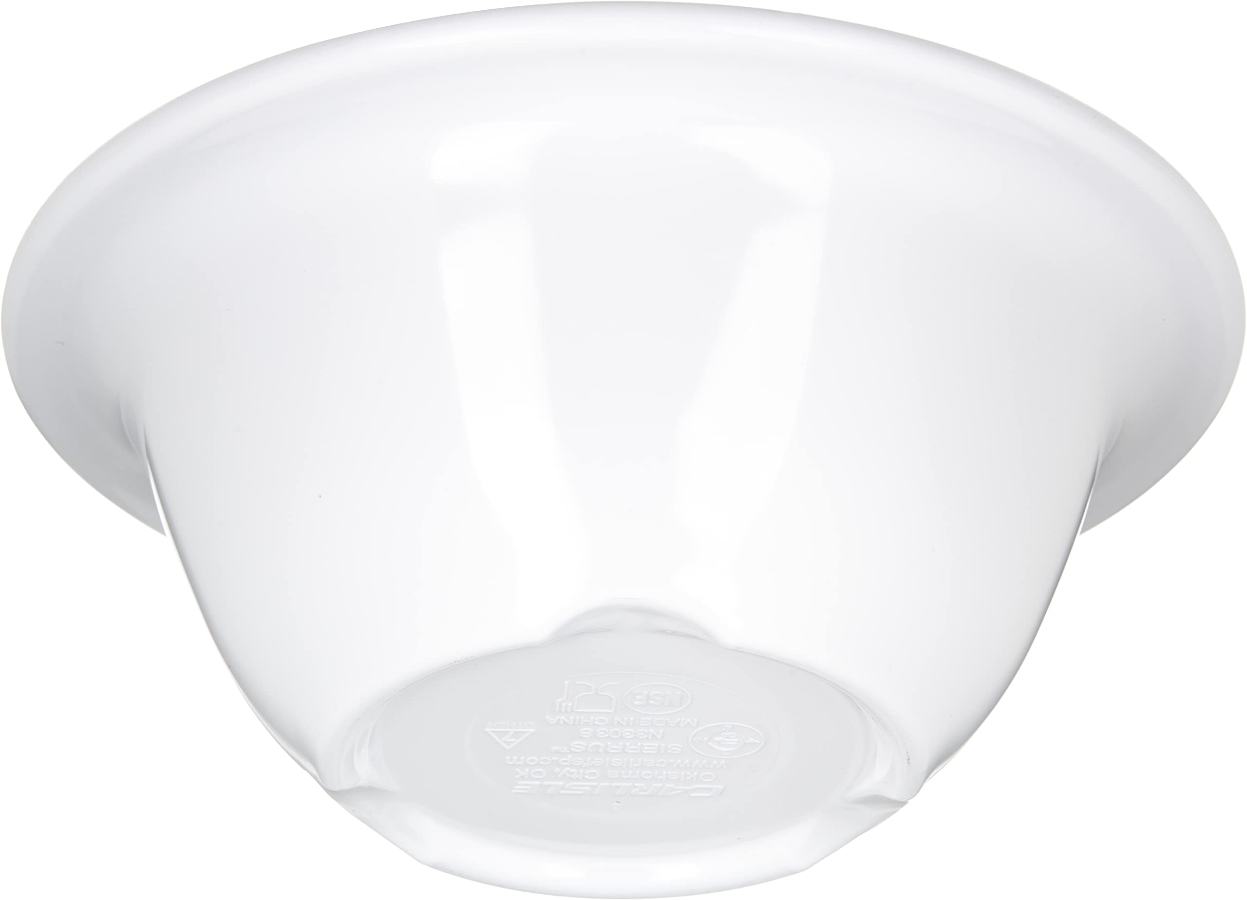 Carlisle Foodservice Products Sierrus Reusable Plastic Bowl For Buffets, Restaurants, And Home, Melamine, 10 Ounces, White, (Pac