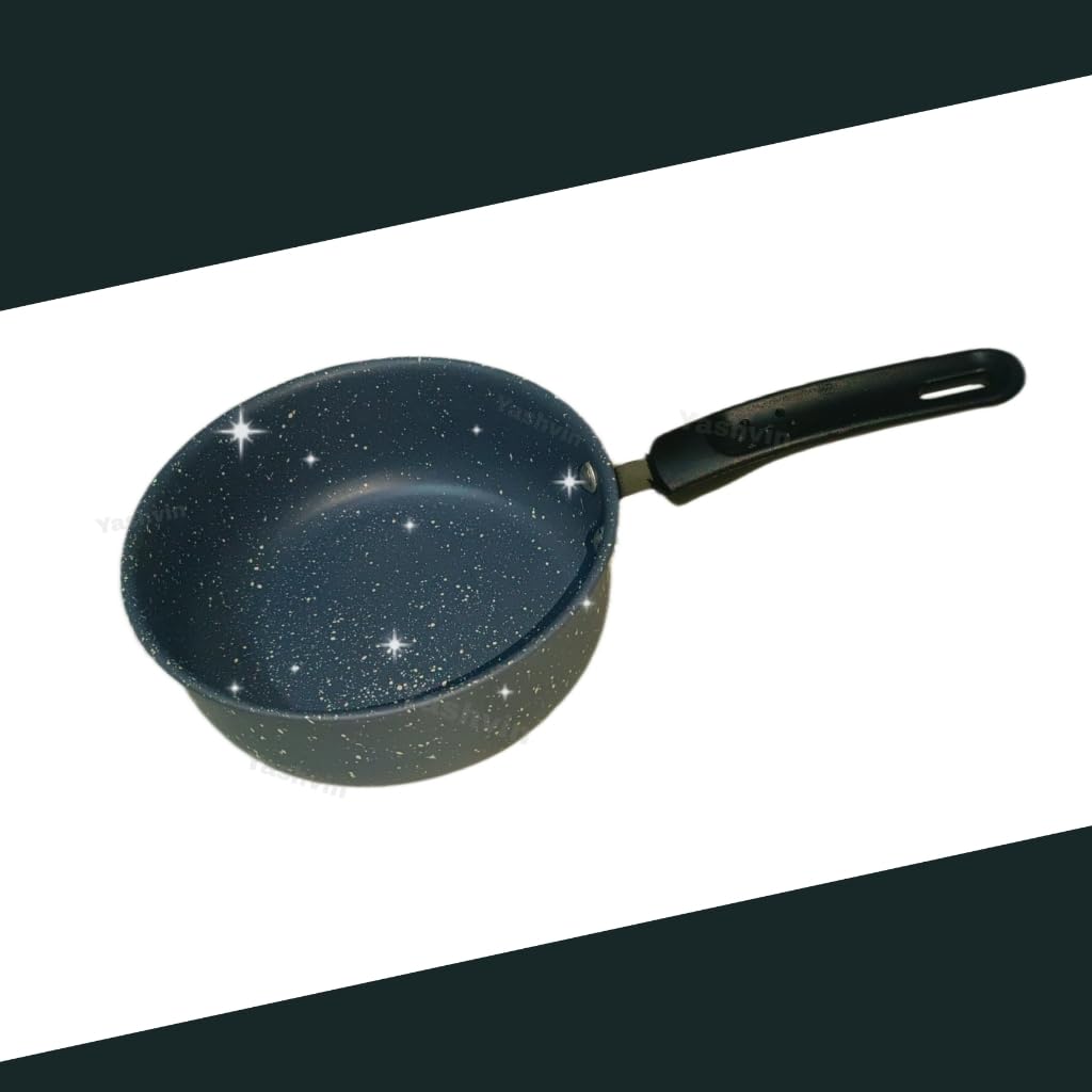Yashvin Sauce Pan NonStick 2Way Fry Pan With Induction Bottom With Granite Finish, Chai Pan, Milk Pan, Small Pan || Ay748