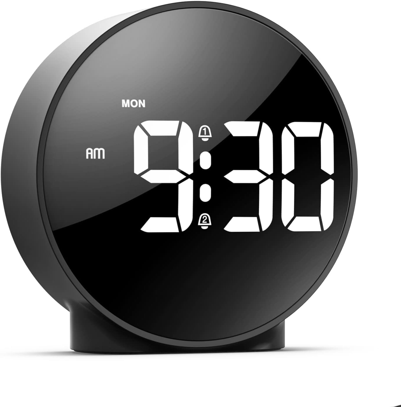 Keyoza Digital Alarm Clock, (New Version) Hd Led Display Clock, Simple Table Clock, Electronic Desk Clock, Dual Alarms, 12/24Hr,