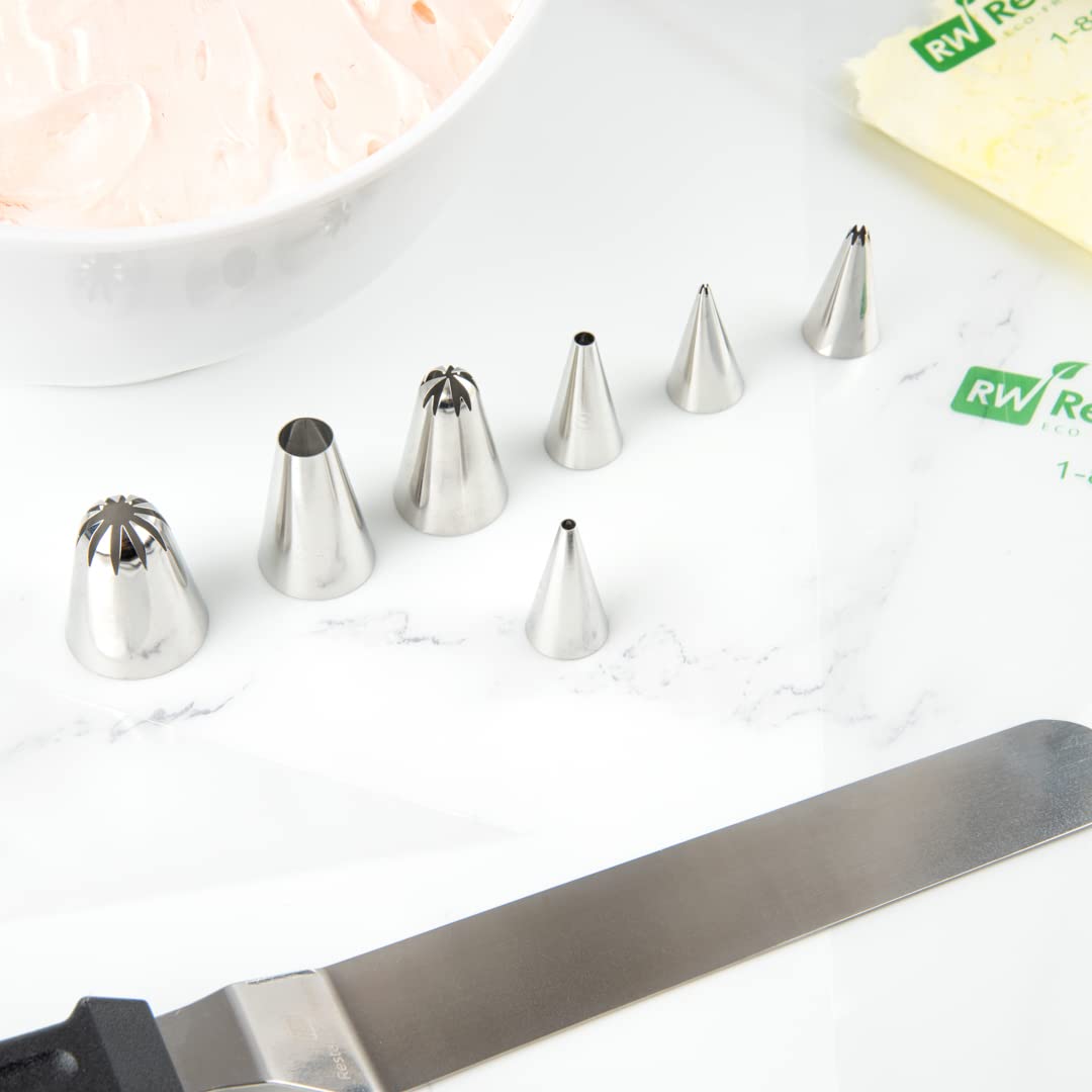 Restaurantware Pastry Tek Piping Tip 1 Round Round Tip For Icing - #5 Corrosion-Resistant Stainless Steel Icing Tip Dishwasher-S