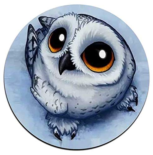Cute Owl Round Coaster Set - Made Of Recycled Rubber - Set Of 4