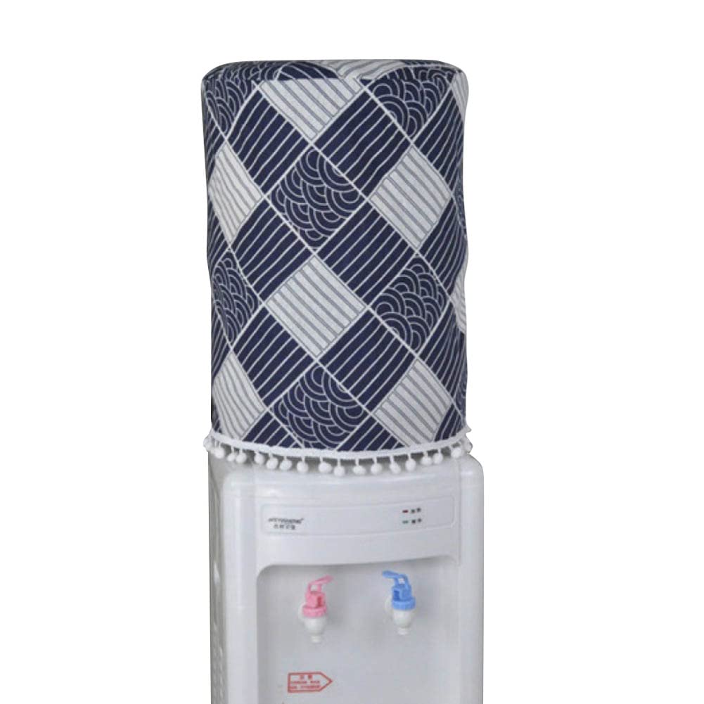 Zuyyon Water Dispenser Barrel Dust Cover For 5 Gallon Water Bottles, Cotton Linen Printing Water Cooler Cover Decor, Reusable Bu