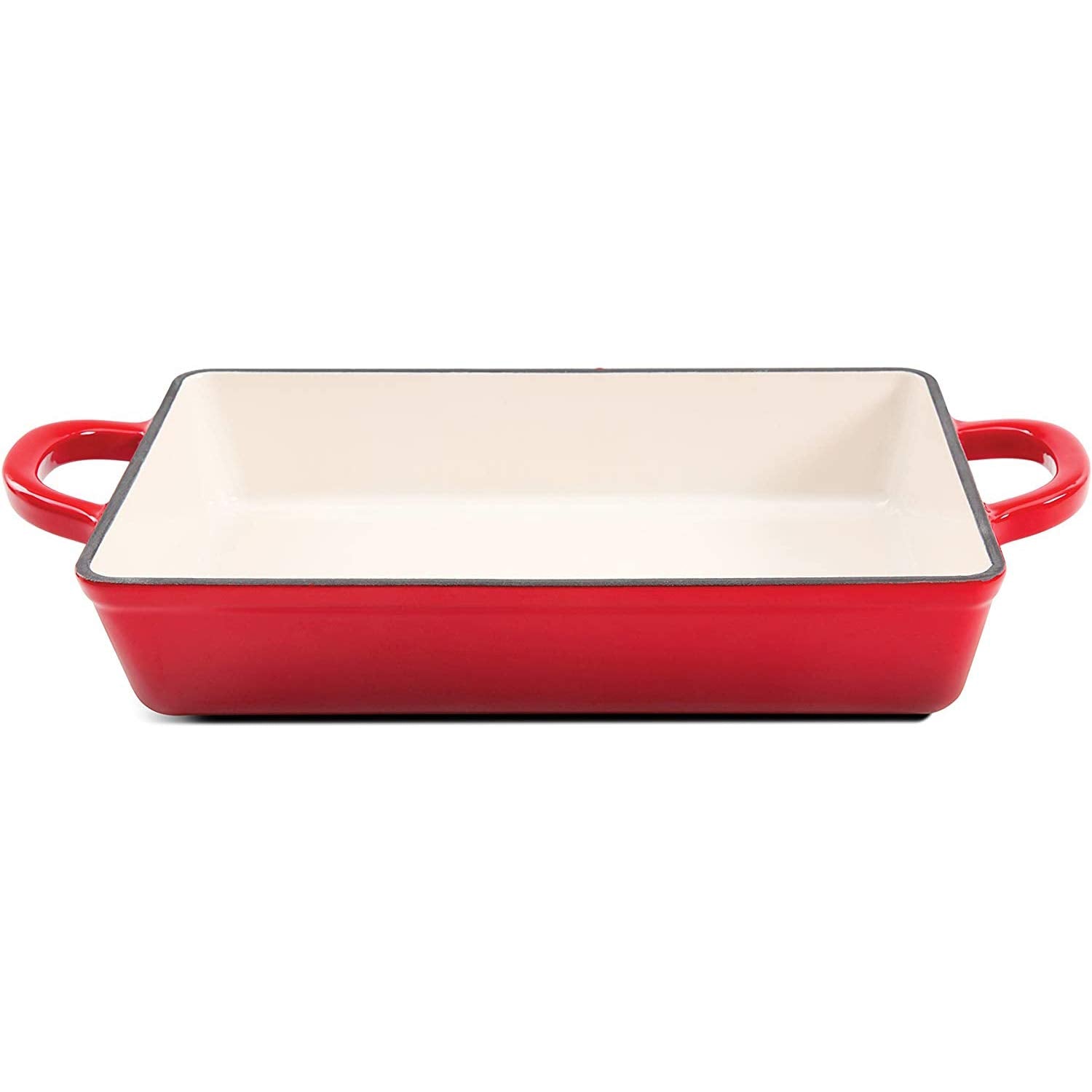Crock Pot Artisan 13 Inch Enameled Cast Iron Lasagna Pan, Scarlet Red