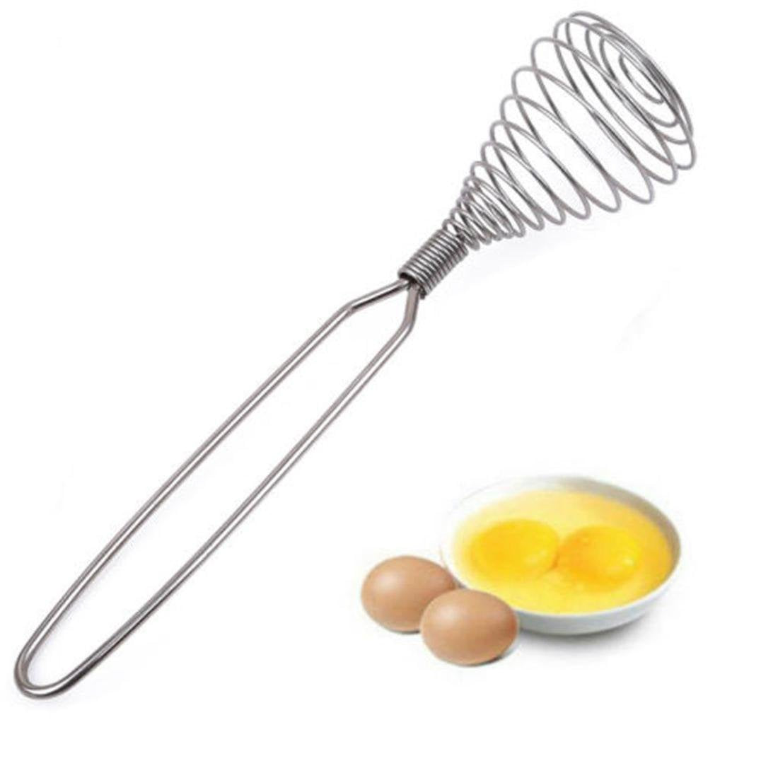 Spring Whisk, I Kito Stainless Steel Manual Eggbeater Hand Egg Mixer Whisk Blender Stirring Beater Cream Frother Flour Stirrer F