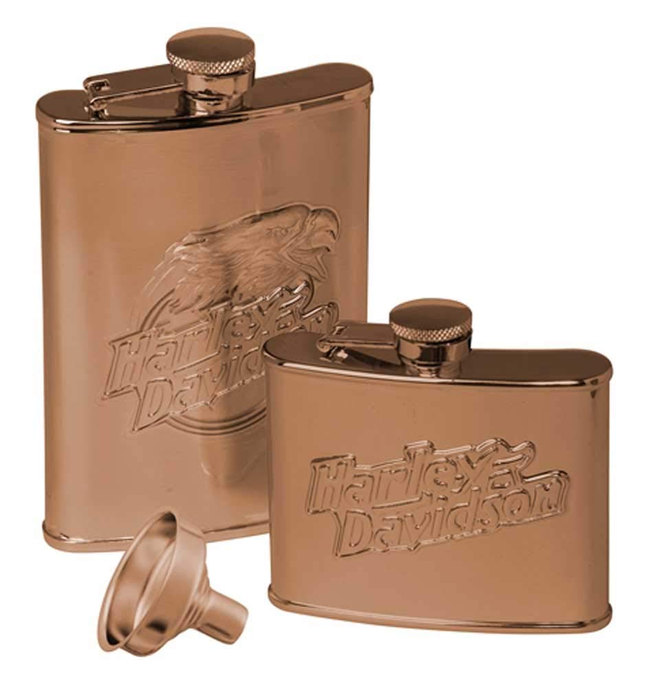HarleyDavidson Eagle Flask Set, Set of Two 7 oz. & 4 oz.  Stainless Steel