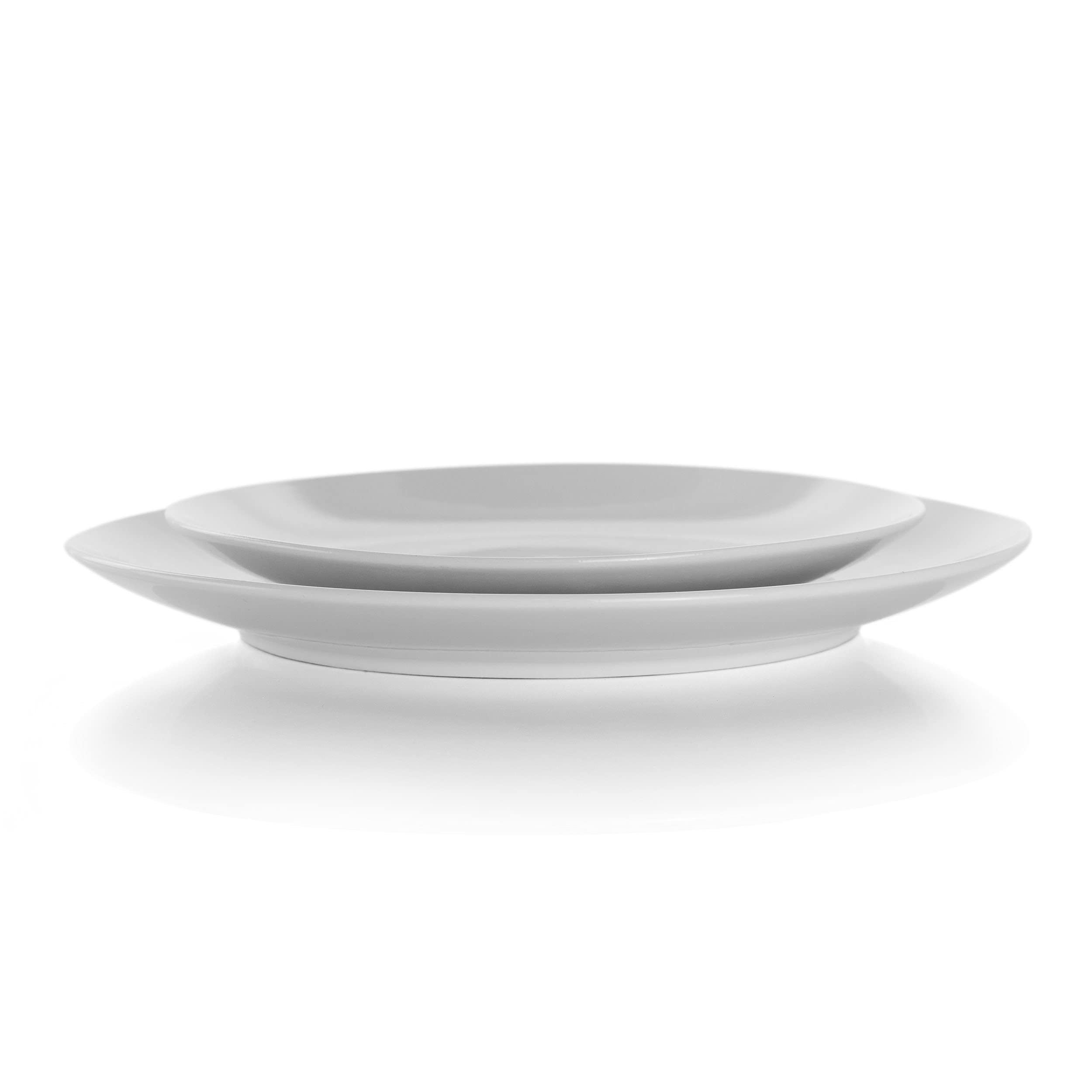Elama White Porcelain Dish Dinnerware Set, 18 Piece, Luna