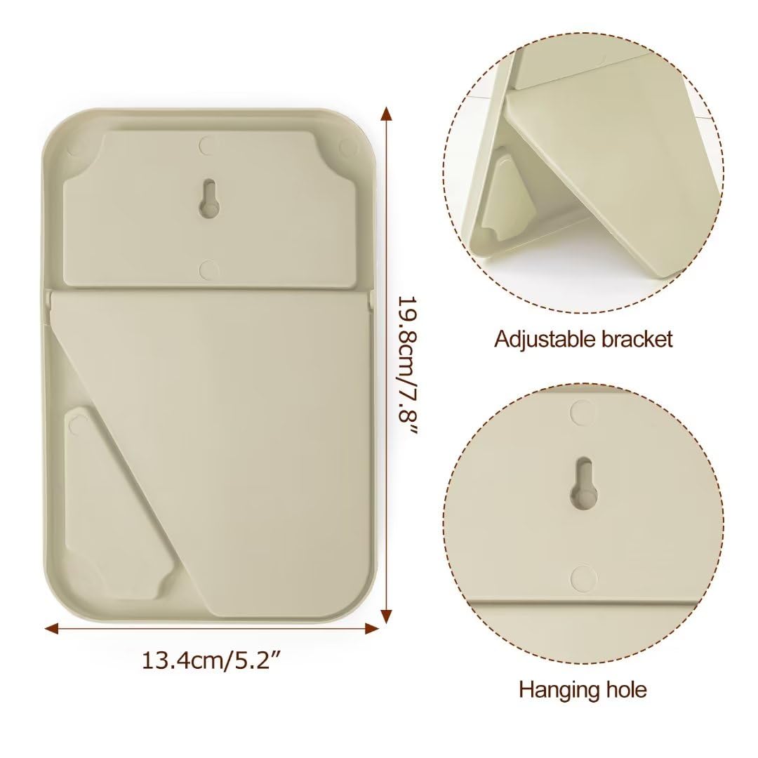 Yatnks 8-Inch Table Desk Vanity Makeup Mirror, Simple Portable Travel Mirror With Stand, Standing And Wall Hanging Dual-Use, Whi