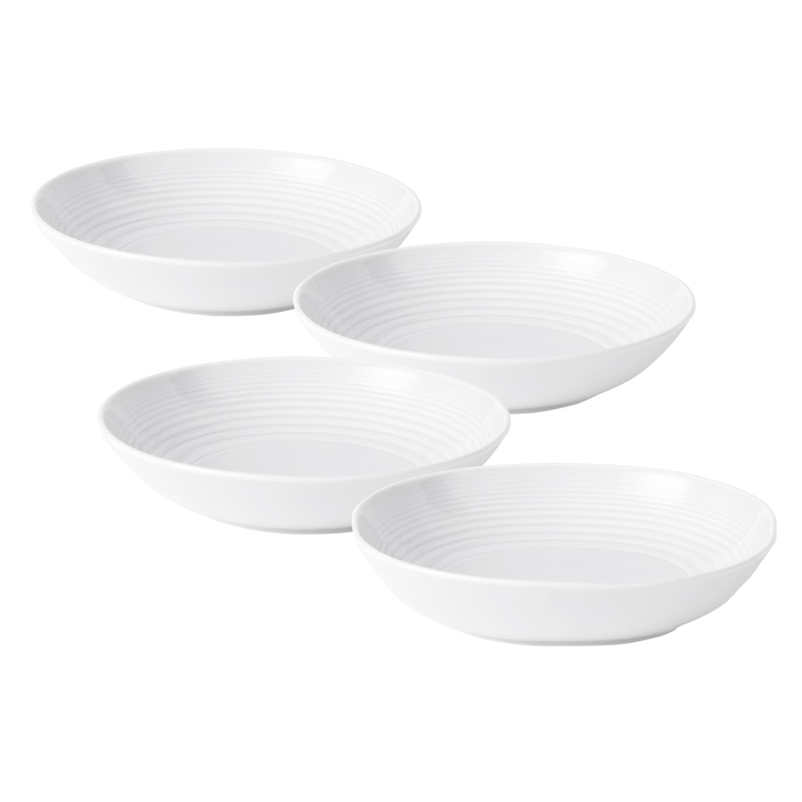 Royal Doulton Exclusively For Gordon Ramsay Maze White Vegetable/Pasta Bowls Set Of 4, 9.4''