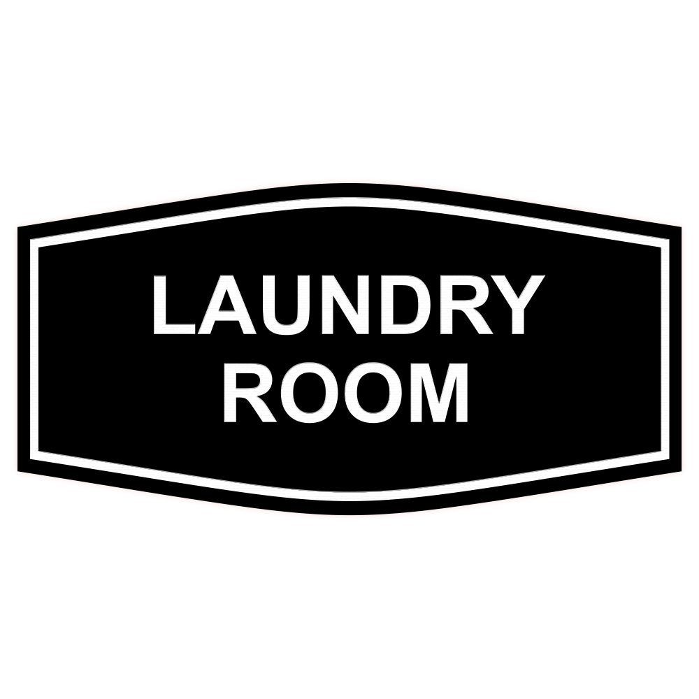 Fancy Laundry Room Sign (Black) - Large 1 Pack