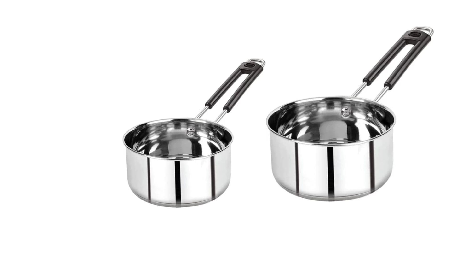 Zoov Stainless Steel Saucepan For Kitchen Cooking Soup/Milk/Eggs/Noodles, HeatProof Handles, Dishwasher Safe & Healthy (1400+19