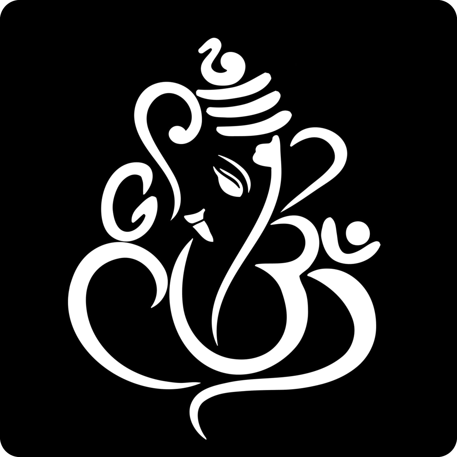 Kachi Pencil Ganesh Craft Stencil for Painting Art Big Size 12x12 inch Reusable Stencil for Painting, Fabric, Glass, Wall Painti