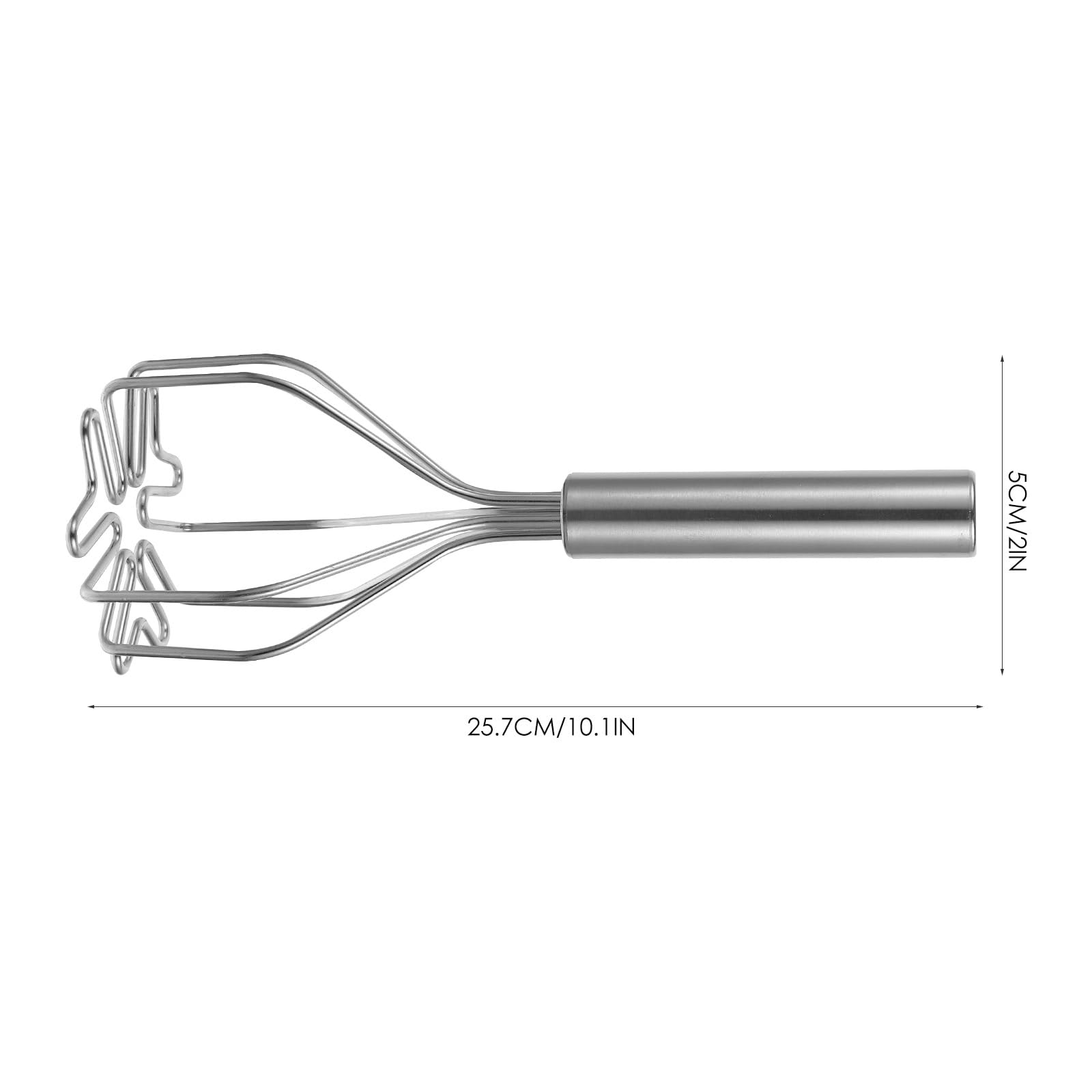 Kallory Ground Beef Smasher Potato Masher Household Gadgets Silver Stainless Steel Set Mashed Potatoes Meat Masher