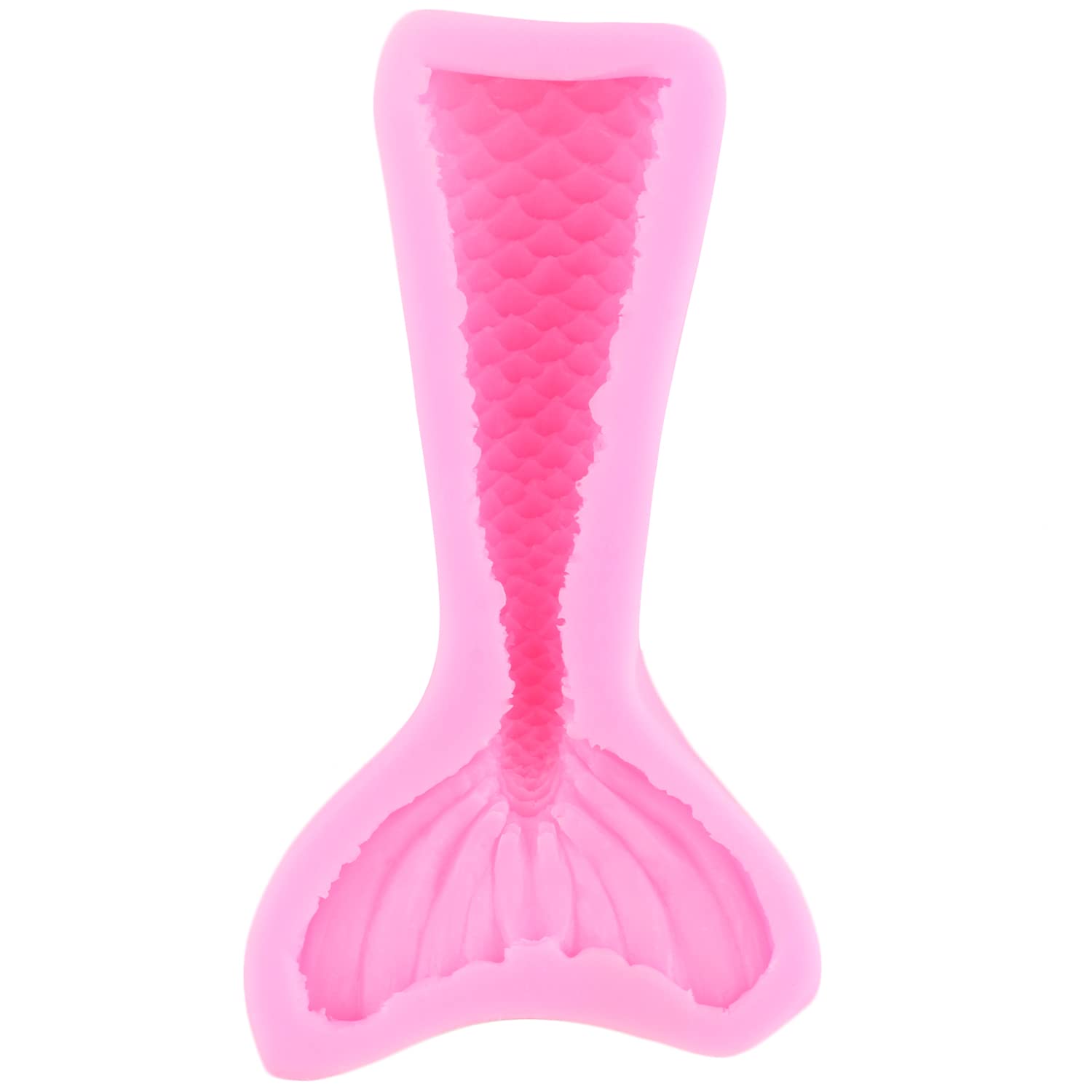 Mypracs Mermaid Tail Silicone Fondant Mold For Cake Decorating Cupcake Topper Candy Chocolate Gum Paste Polymer Clay Set Of 4