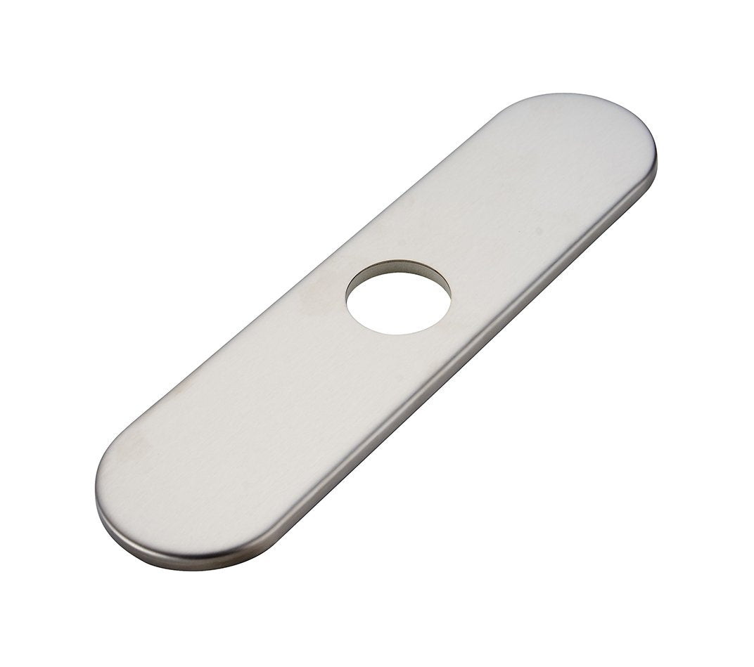 Bwe Faucet Cover 10 Inch Deck Plate For 1 Or 3 Hole Kitchen Or Bathroom Sink Faucet Brushed Nickel Outside Escutcheon Plate Stai