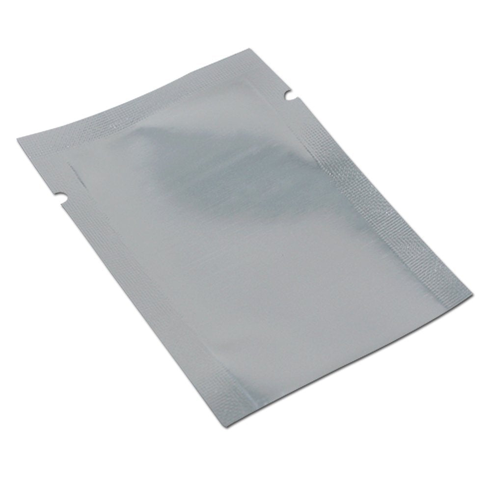 Silver Aluminum Foil Pouch Heat Seal Front Window Plastic Mini Open Top Flat Vacuum Packaging Mylar Bag Food Small Sample Mylar