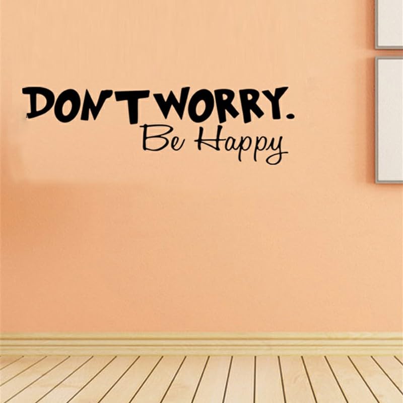 GADGETS WRAP Wall Decal Vinyl Sticker Dont Worry Be Happy Letter for Office Home Wall Decoration