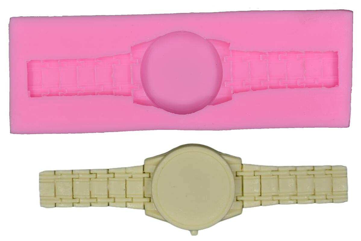 Watch Mold Man Wrist Watch Silicone Mold For Sugarcraft Cake Decorating, Cupcake Topper, Epoxy Resin, Polymer Clay,Soap