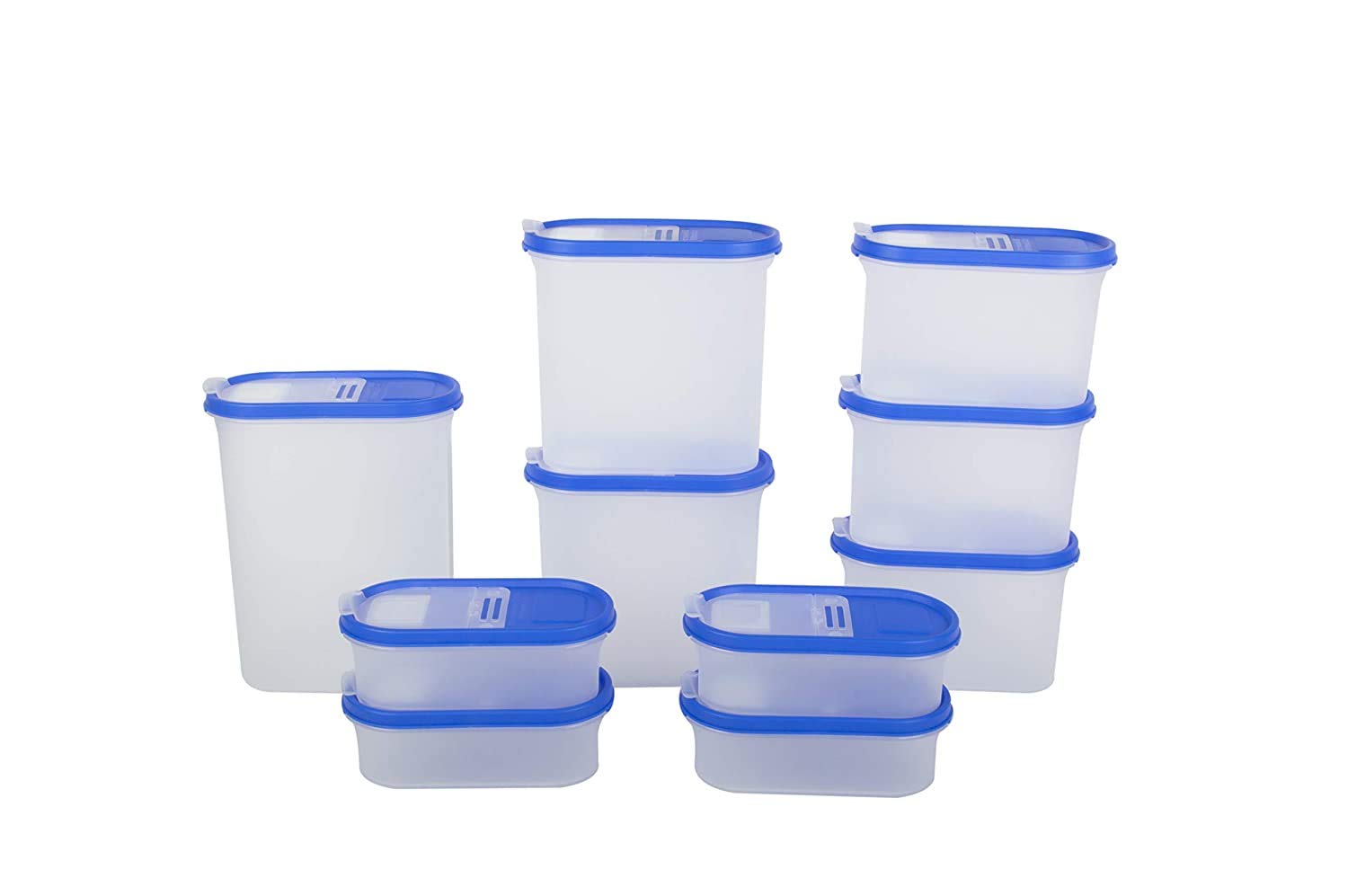 Cutting Edge Essentials Fliptop Modular Container Combo  Blue (Set Of 10)