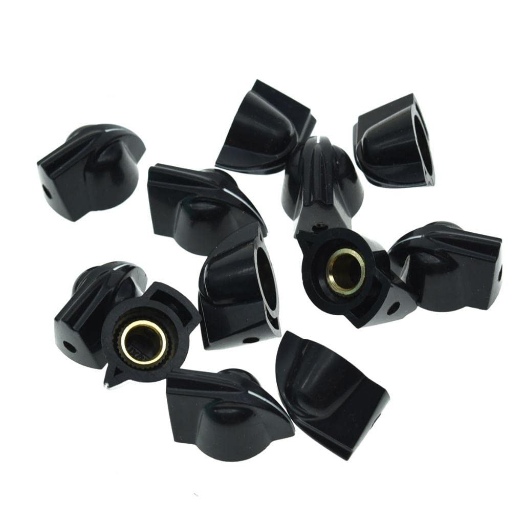 Dopro 12-Pack 14 Universal Vintage Raised Mini Chicken Head Knobs Small Size Guitar Bass Potentiometer Knobs Amplifier Knob Effe
