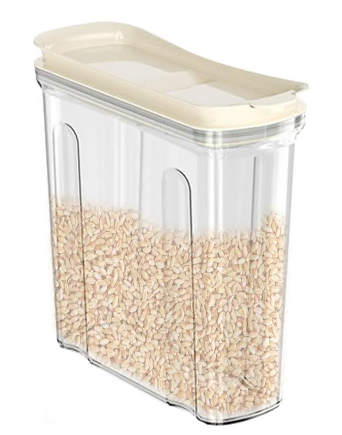 Azelf Clear Pet Airtight Cereal Food Storage Container Kitchen Pantry Organizer (4.5 Liter)