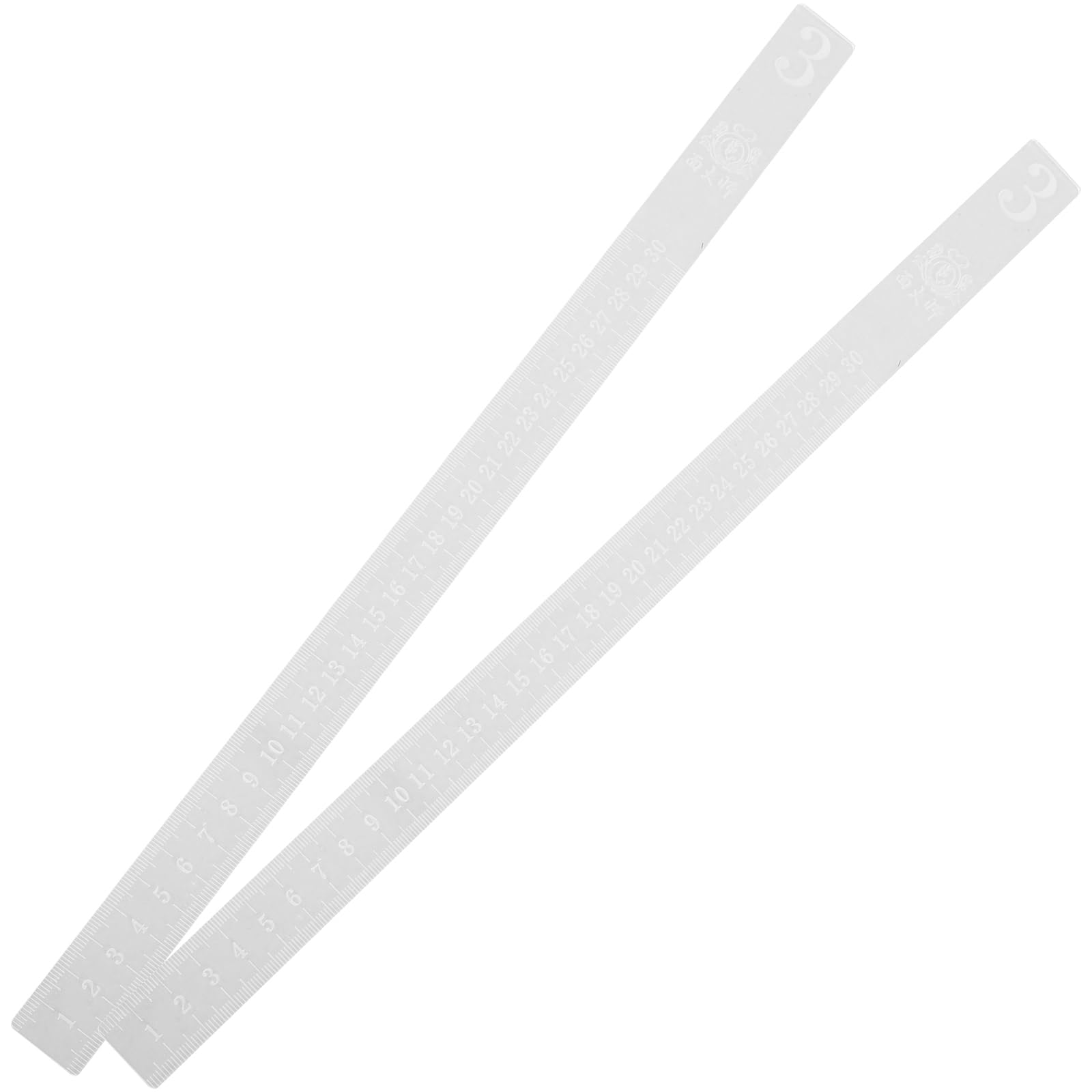 CALLARON 2Pcs Measuring Dough Strips 3mm Rolling Pin Guide Sticks Thickness Acrylic Baking Rulers Dough Levelers for Cookies Pie