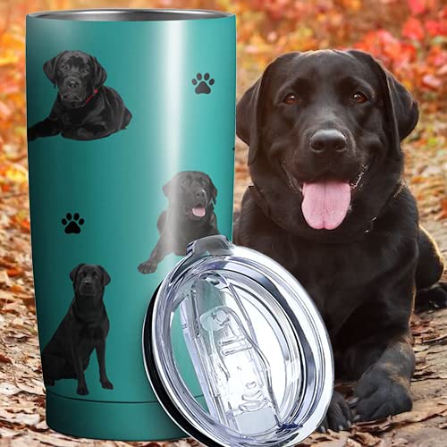 Subvise Labrador Retriever Dog Tumbler Stainless Steel Insulated Travel Coffee Cups With Lid And Straw,Ideal Memorial Gift For D