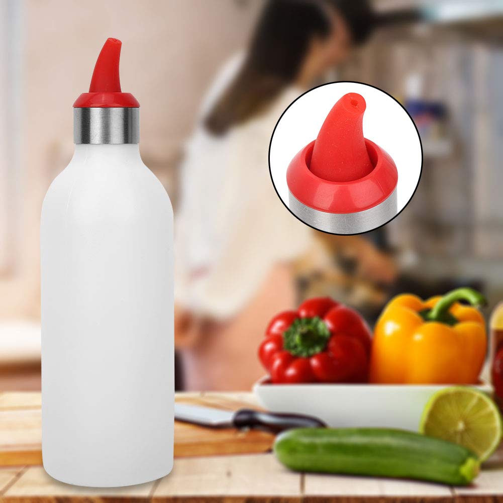 Topincn 1Pcs 450Ml Condiment Squeeze Seasoning Bottle For Sauce, Paint, Oil,Condiments,Salad Dressings-Food Grade & Reusable(Red