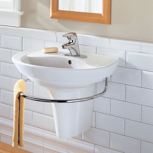 American Standard 3520000.295 Ravenna Pedestal Towel BAR ONLY BN  Satin Nickel  19.31'' Length x 21.25'' Width x 4.37'' Height