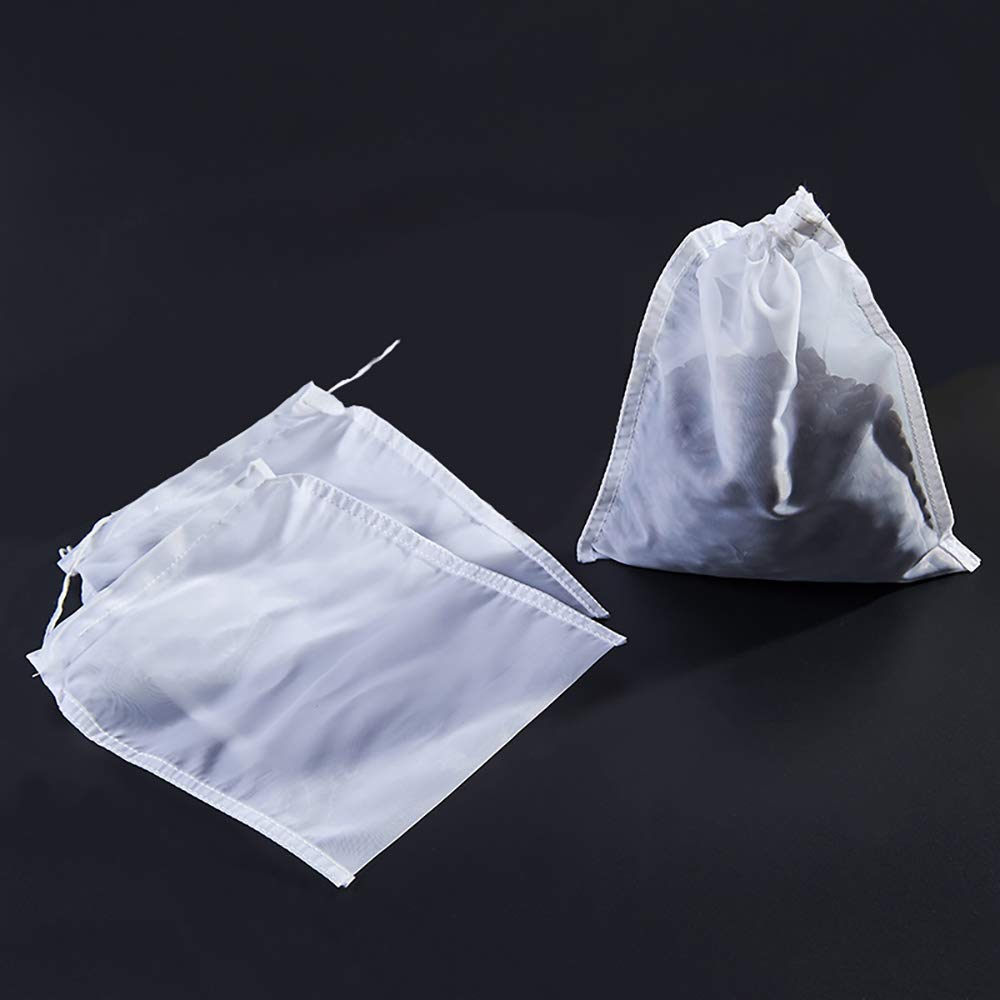 3Pcs Reusable Filter Bags Mesh Nylon Bags For Nut Milk, Coffee, Juice 74 Micron 8'' X 12''