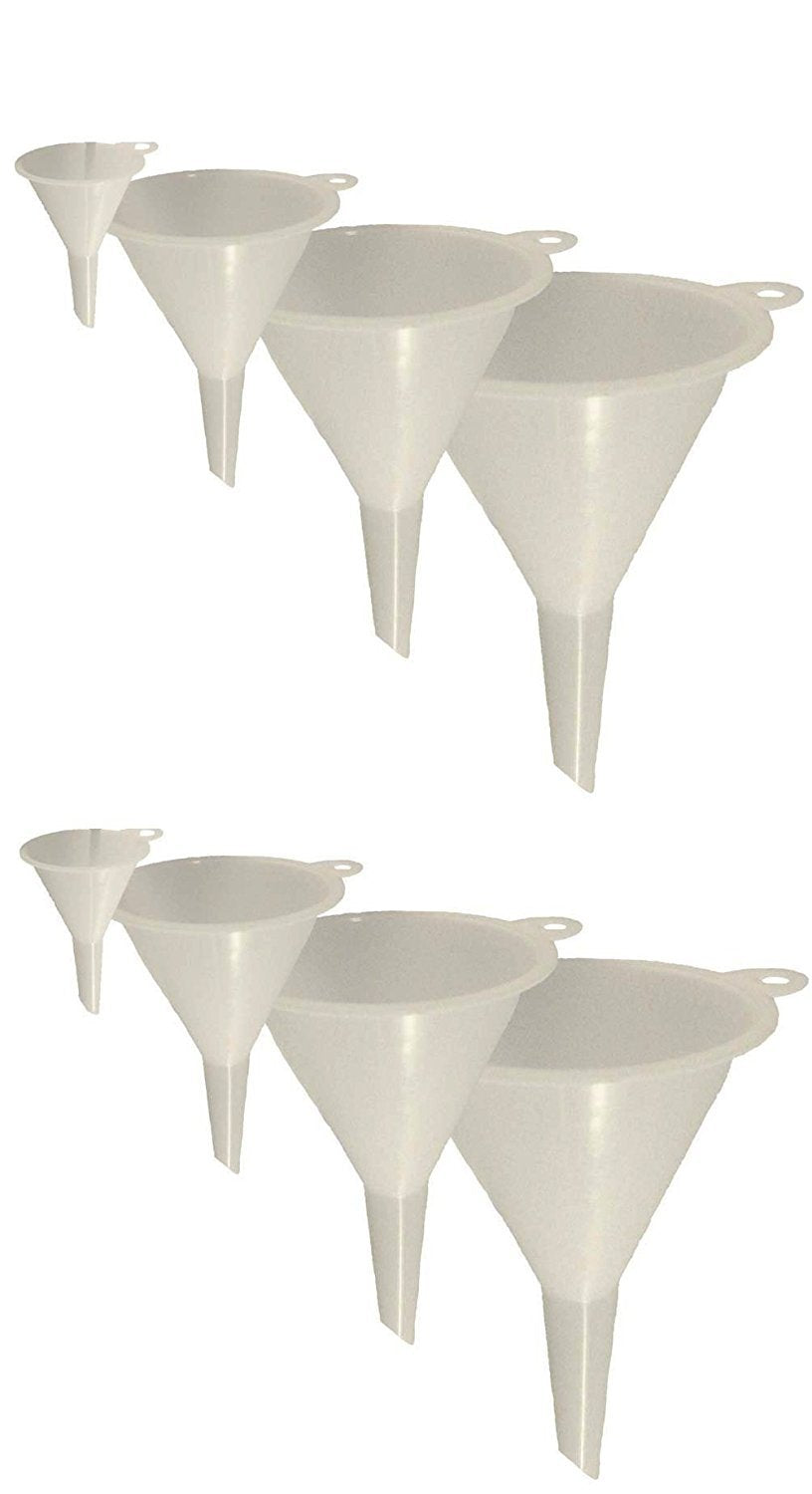 Chef Craft 20493-2Pk Funnel Set 2-5 (Value Set Of 8), Silver