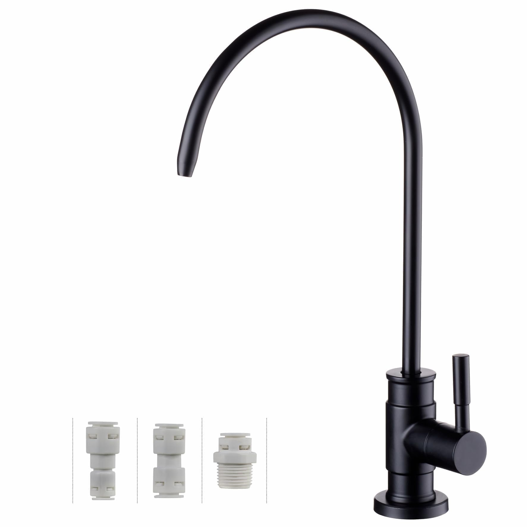 Drinking Water Faucet Matte Blak Wellup Reverse Osmosis Faucet for Non Air Gap RO Water Filtration System  Lead-Free Stainless Steel Kitchen Water Filter RO Faucet for Kitchen Bar Sink