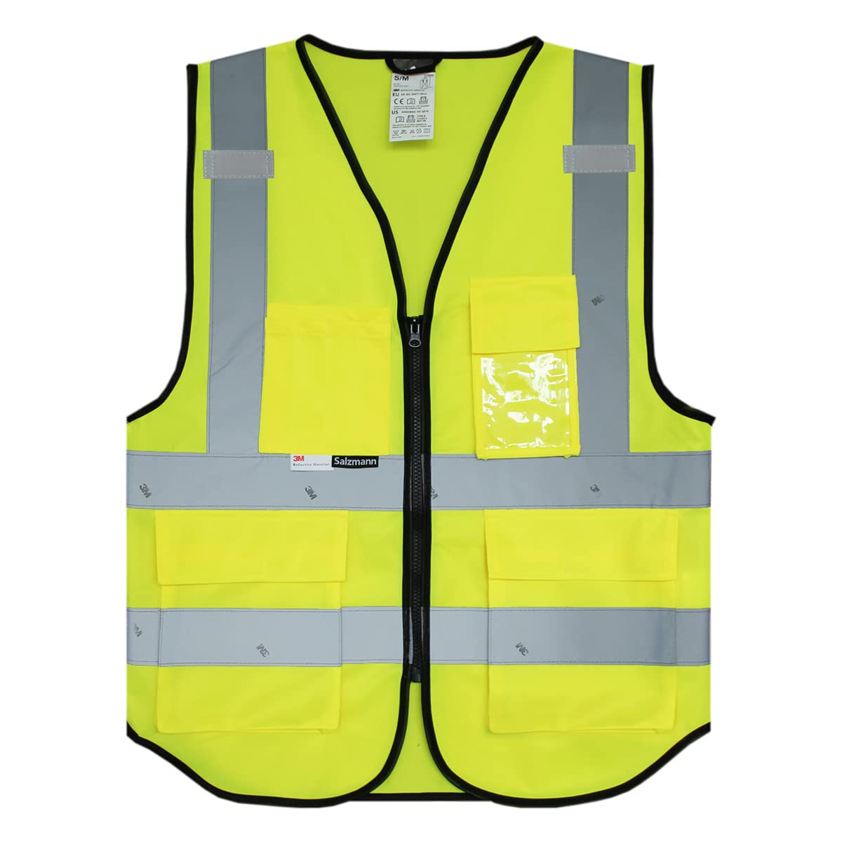 Salzmann 3M Multi-Pocket Safety Vest - Reflective High Visibility Vest - Made With 3M Reflective Material - Meets Ansiisea107