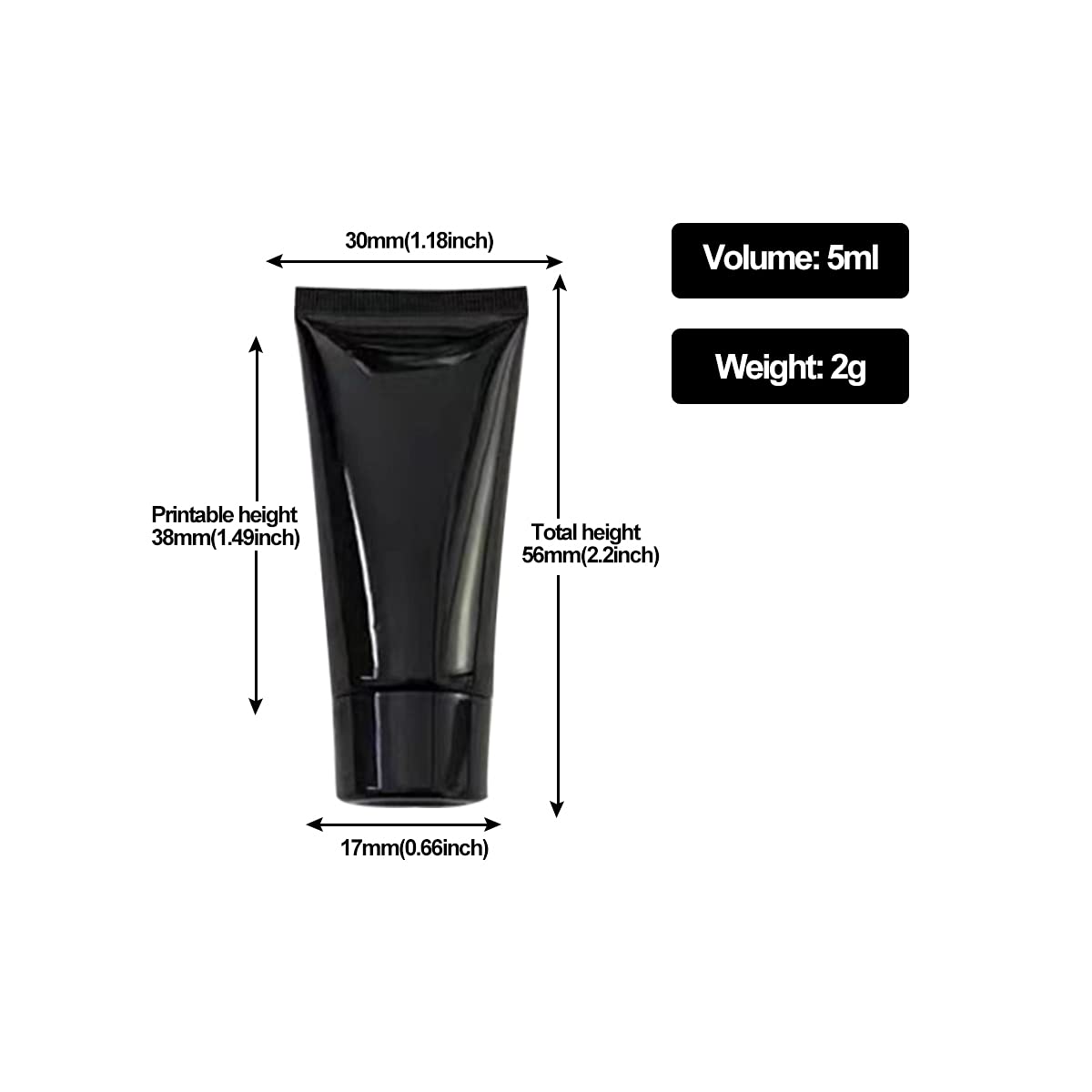 Ewanda Store 5Ml Sample Packing Bottles Jars,50 Pcs Empty Refillable Plastic Tubes Cosmetic Mini Makeup Containers For Body Loti