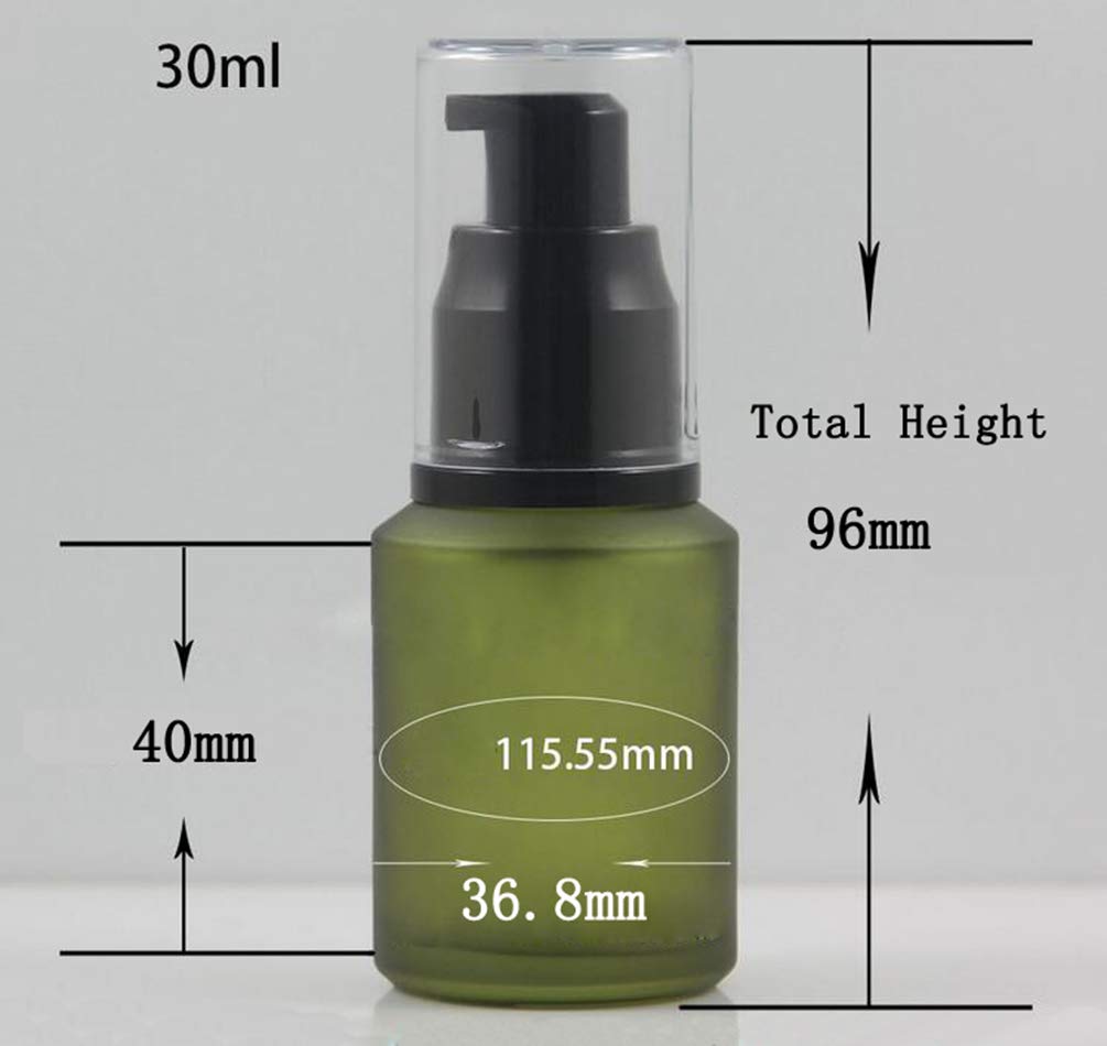 Upstore 1Pcs Empty Refill Frosted Glass Cream Lotion Pump Bottle Jars Makeup Emulsion Toiletries Liquid Storage Container With C