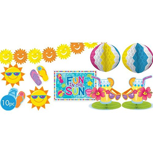Amscan 246820 Fun In The Sun Party Decoration Kit, 1 Kit