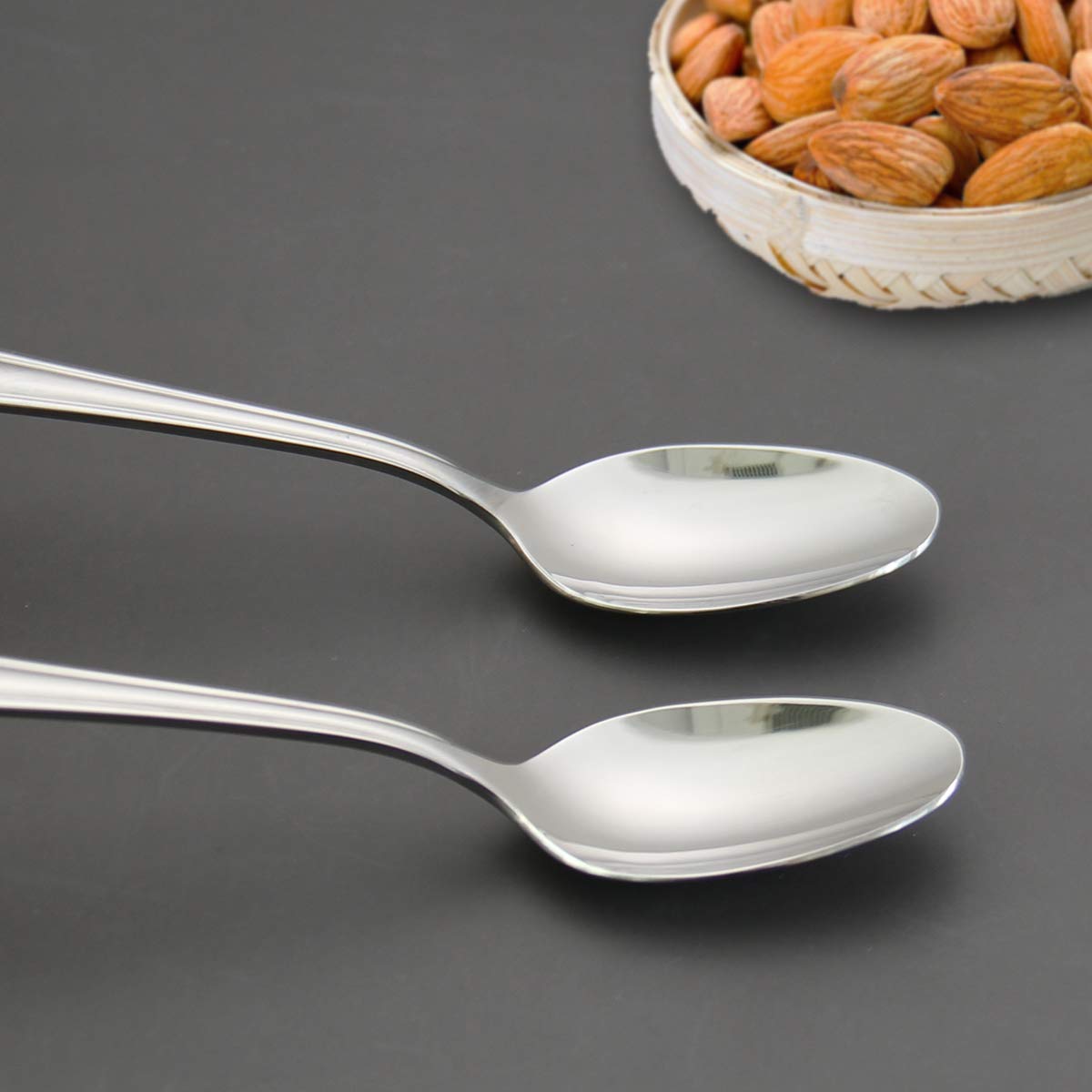 Hissf Teaspoons Stainless Steel 18/0 Tea Spoons 6 Pcs, 6.29 Inches For Home, Kitchen Restaurant, Slilver