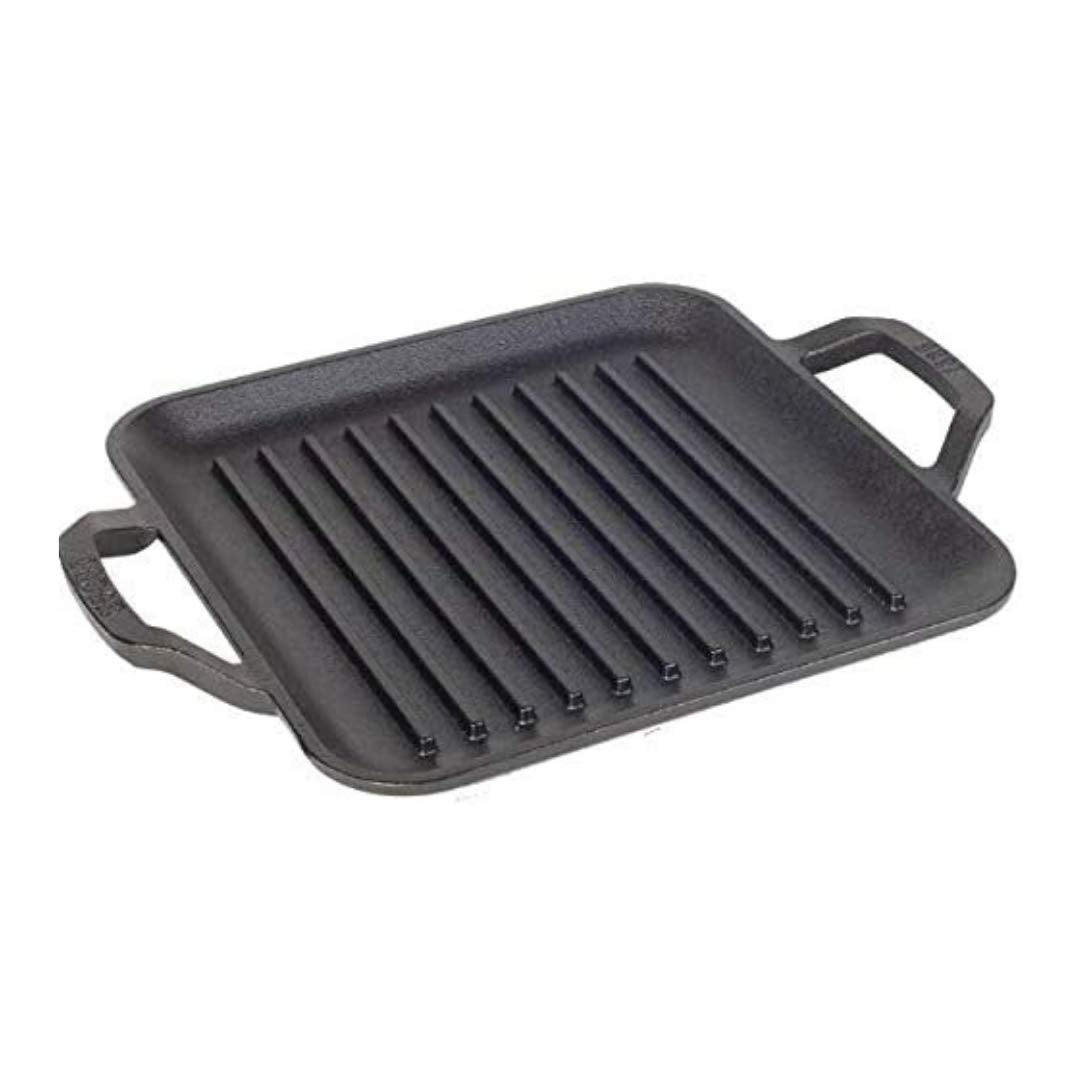 Lodge Cast Iron 11 Inch Chef Style Square Grill Pan