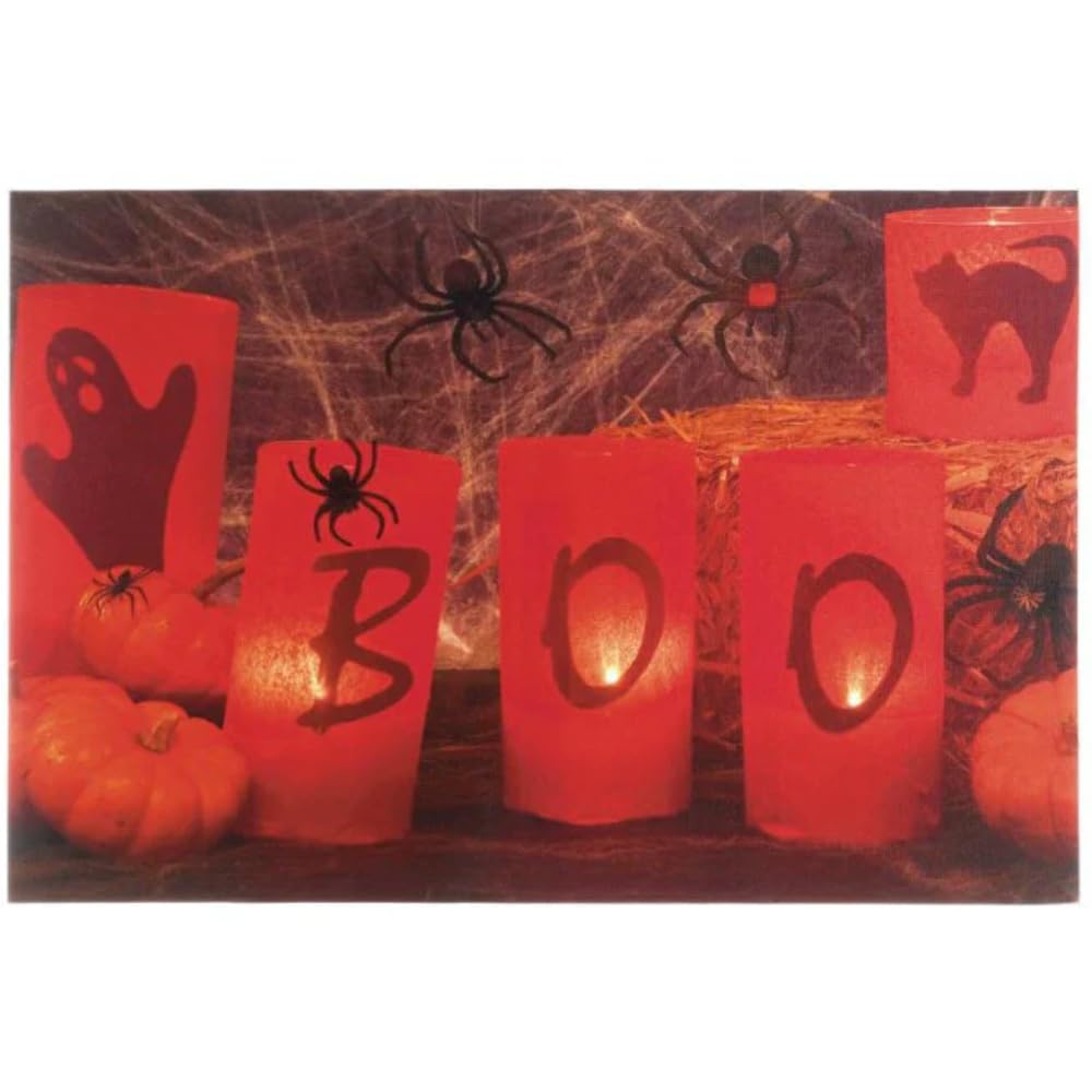 Home Locomotion 10017688 Boo Halloween Led Wall Art, No Size, Multicolor