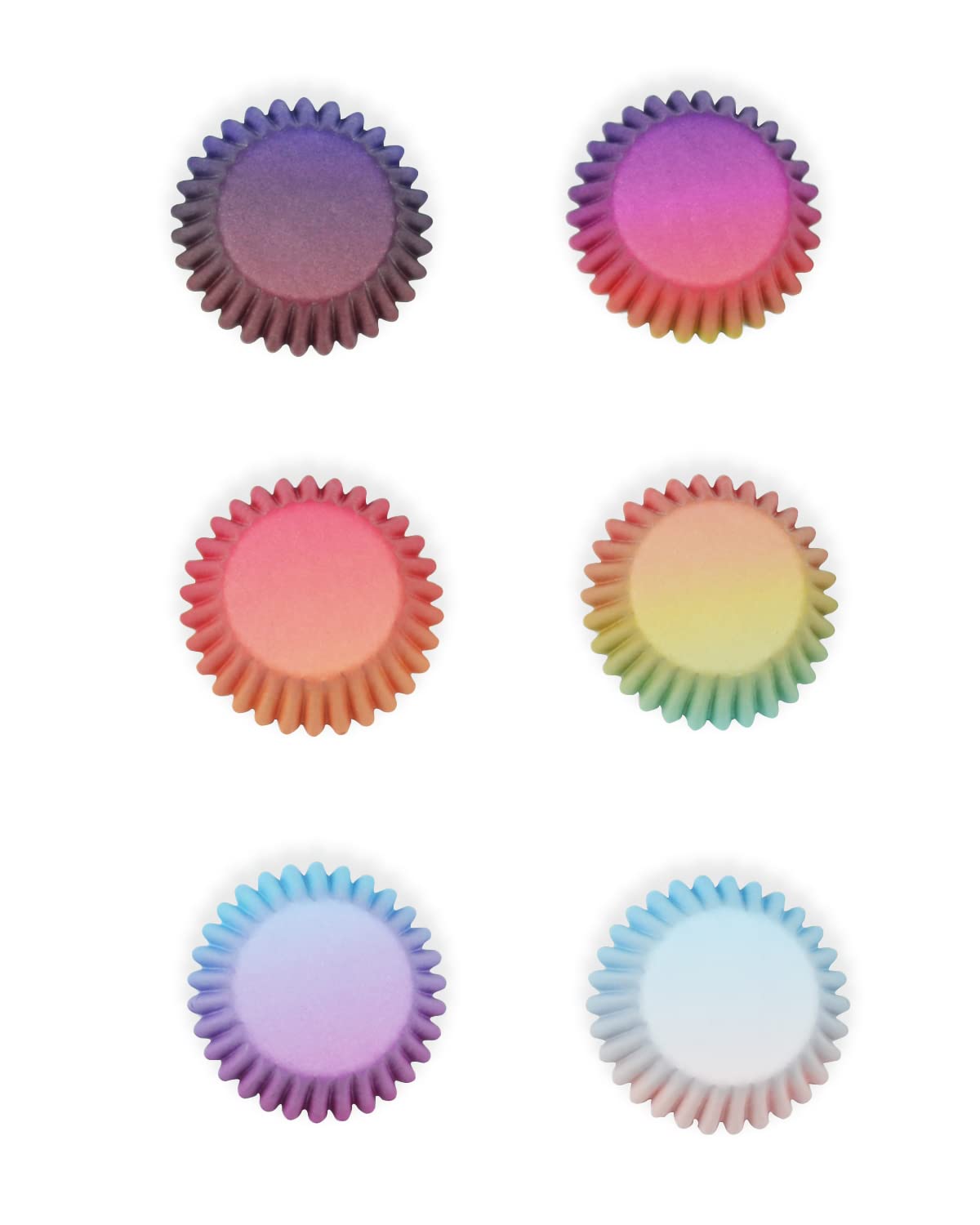 Qiqee Cupcake Liners Cupcake Cups 300-Count Food Grade Gradient Design Cupcake Papers Baking Cups Cupcake Wrappers