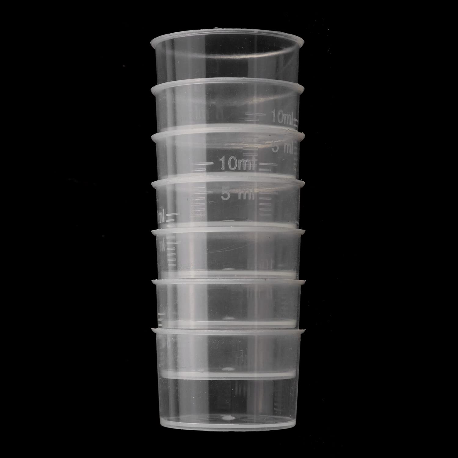Meetoot 50Pcs Disposable Measuring Cup 10Ml Laboratory Test Cups With Scales, Clear Liquid Measuring Cups