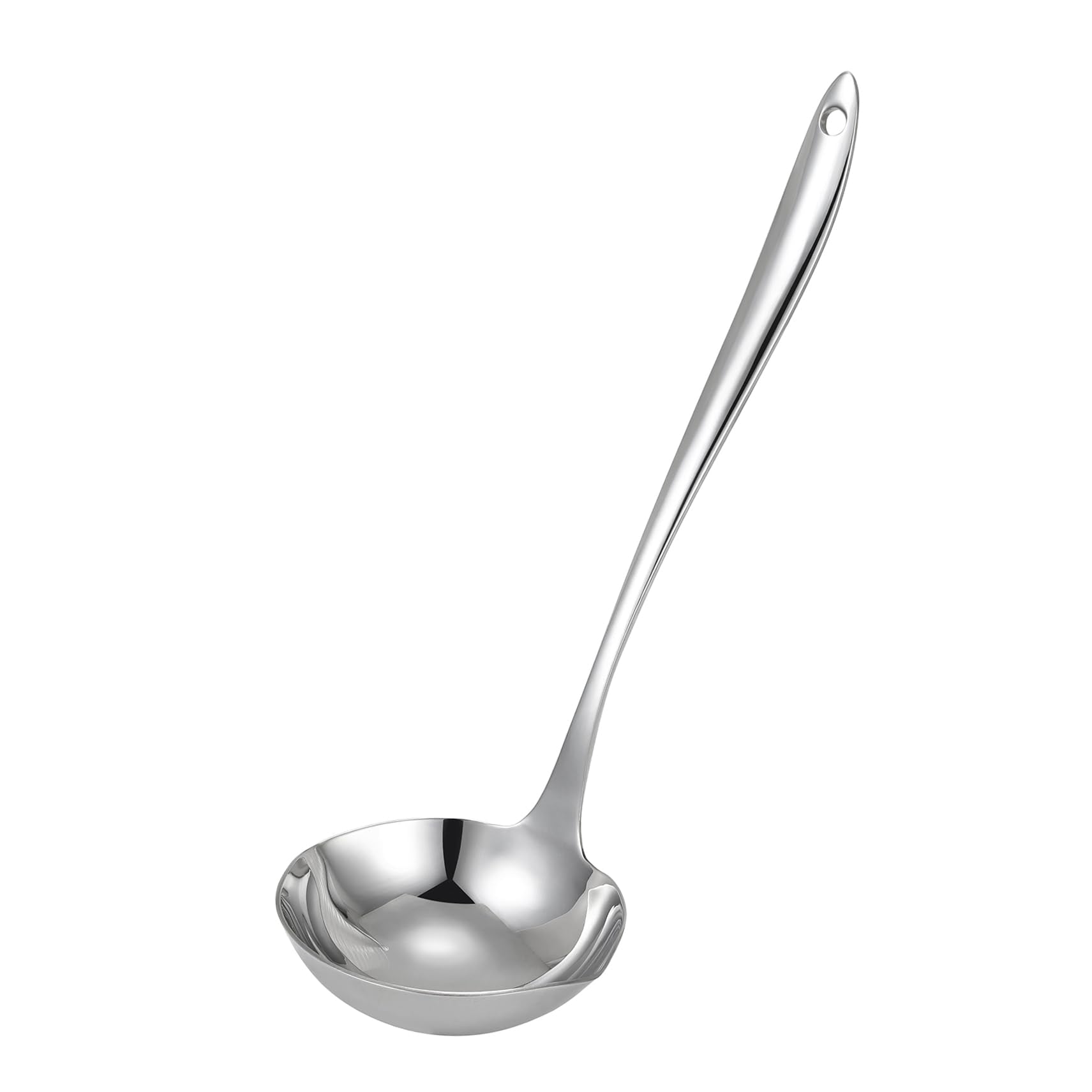 Mafier 4.Oz 18/10 Stainless Steel Kitchen Ladle Cooking Utensils with 11.8-Inch Handle,Heavy Duty Serving Large Soup Spoon,Dishw