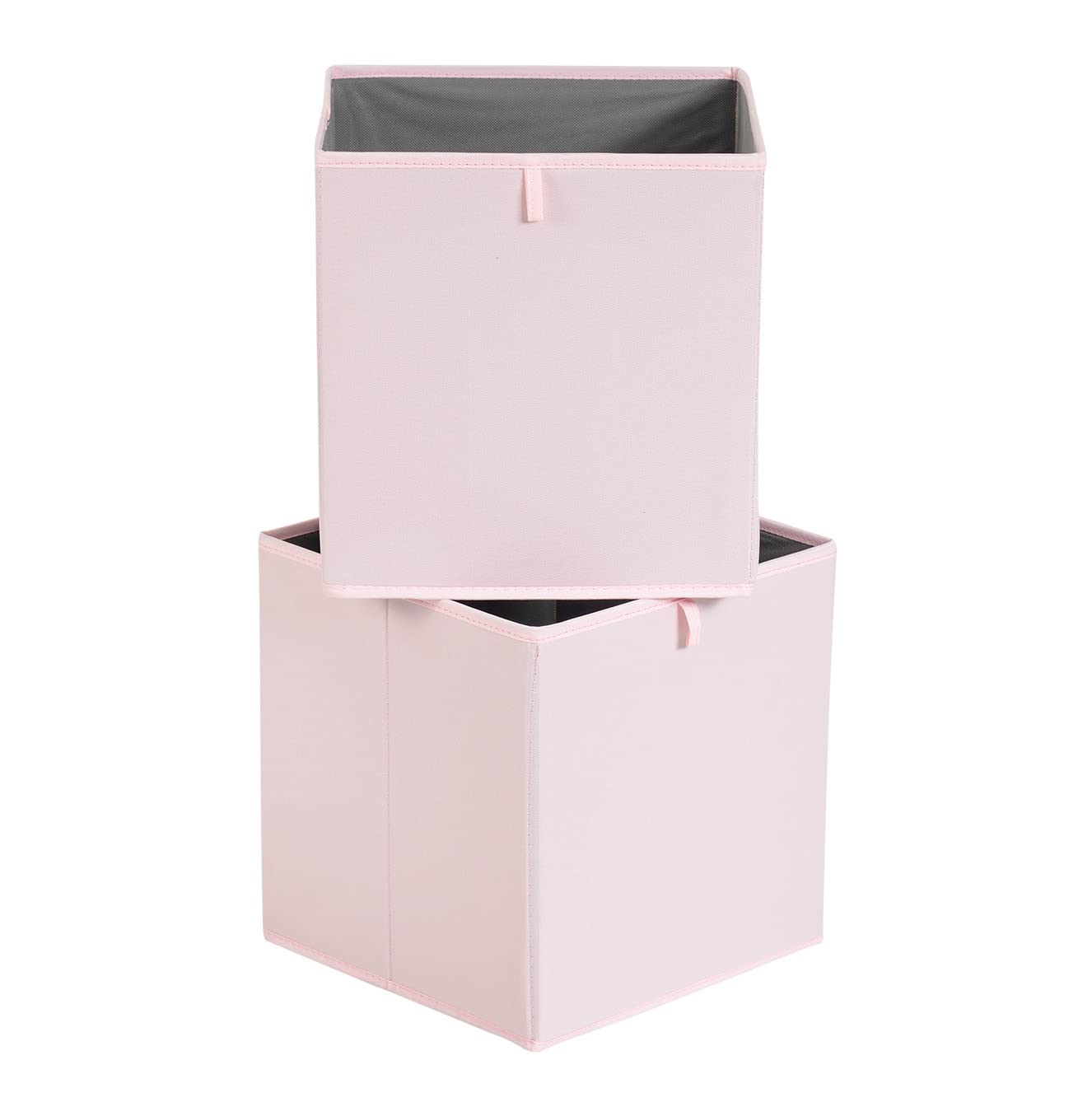 Amazon Basics Cube Organizer Bins, Collapsible Storage Baskets For Shelves, Peony Pink, Pack Of 6, 13X15X13''