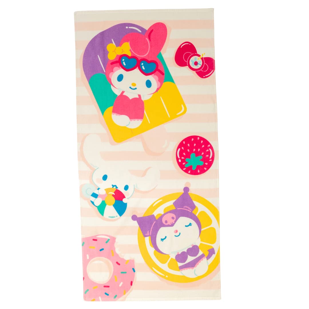 Franco Sanrio My Melody Super Soft Cotton Bath/Pool/Beach Towel, 60 In X 30 In, (Official Licensed Sanrio Product) Collectibles