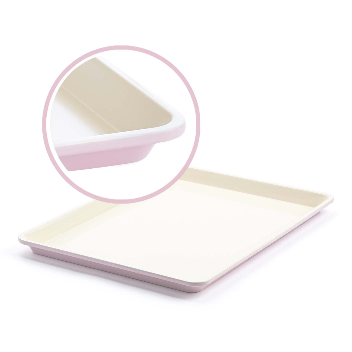 Greenlife Bakeware Healthy Ceramic Nonstick, 18 X 12 Half Cookie Sheet Baking Pan, Pfas-Free, Pink