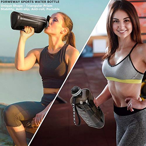 Forweway Half Gallon Water Bottle With Handle 2.2L/74Oz Large Plastic Water Bottles Bpa Free Water Bottles With Strap Portable W