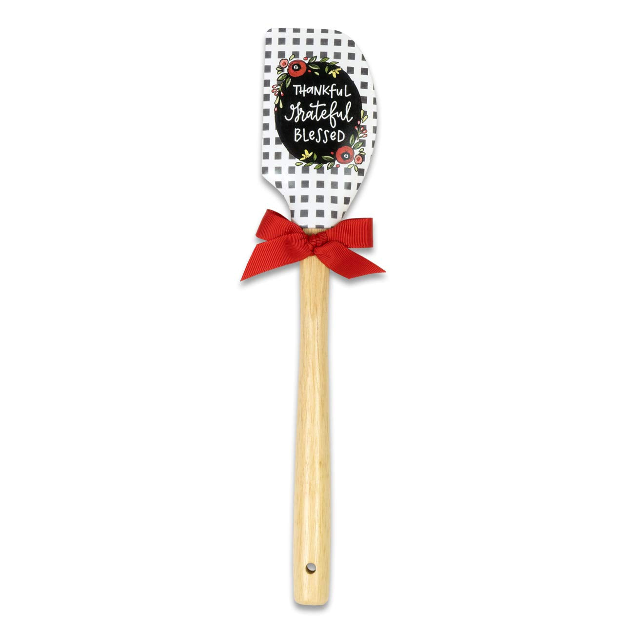 Brownlow Gifts Simple Inspirations Silicone Spatula, 12.5-Inches, Thankful Grateful Blessed