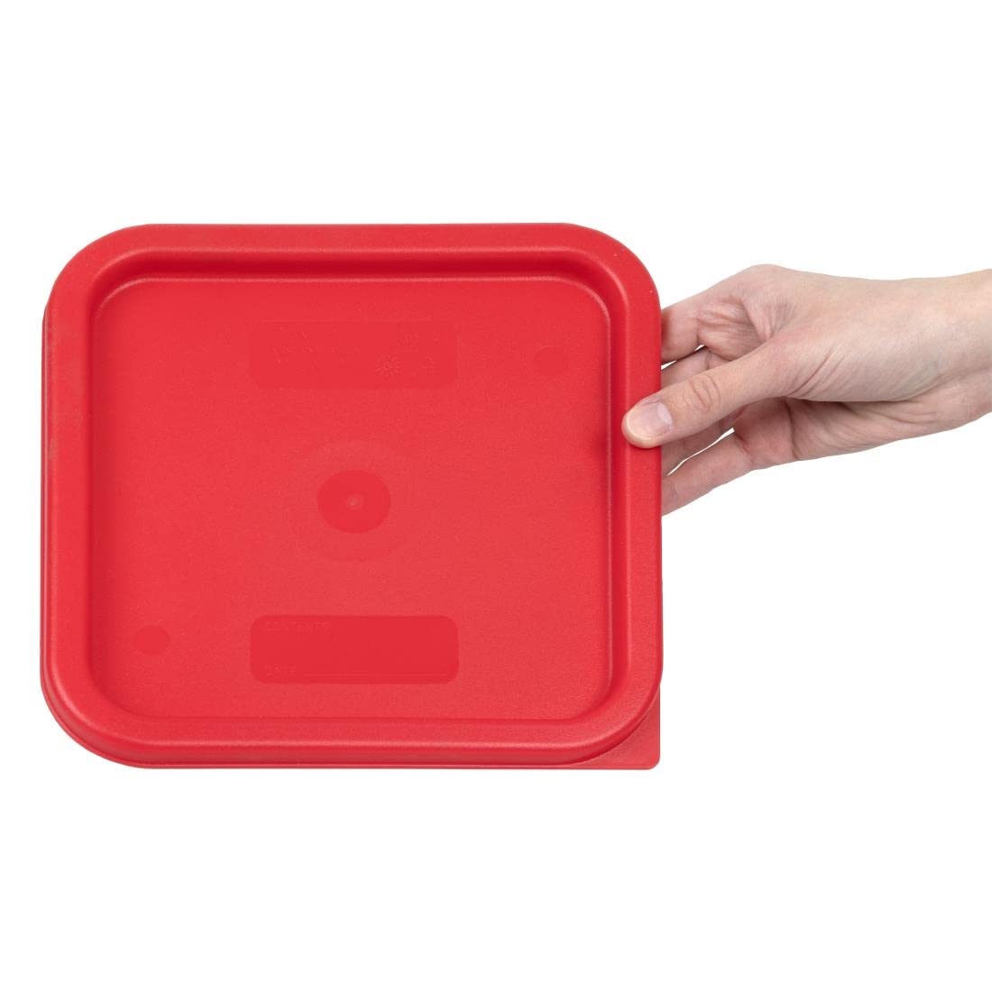 Cambro Medium Polyethylene Square Lids, Fits 6 And 8 Qt. Containers, Pack Of 6