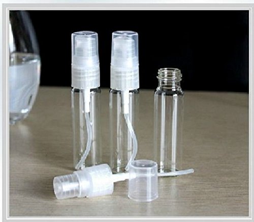 Elfenstal- 25Pcs Clear 5Ml 1/6Oz Glass Atomizer Bottle Spray Refillable Perfume Empty Bottle Glass Clean Cloth For Travel Party