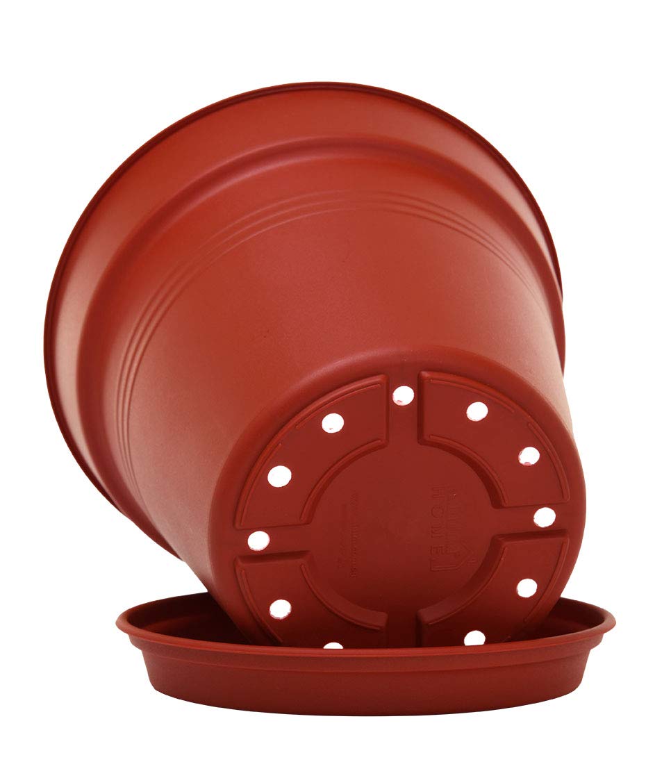 Mintra Home Garden Pots 4Pk (Burgundy, 13Cm Diameter (5In))